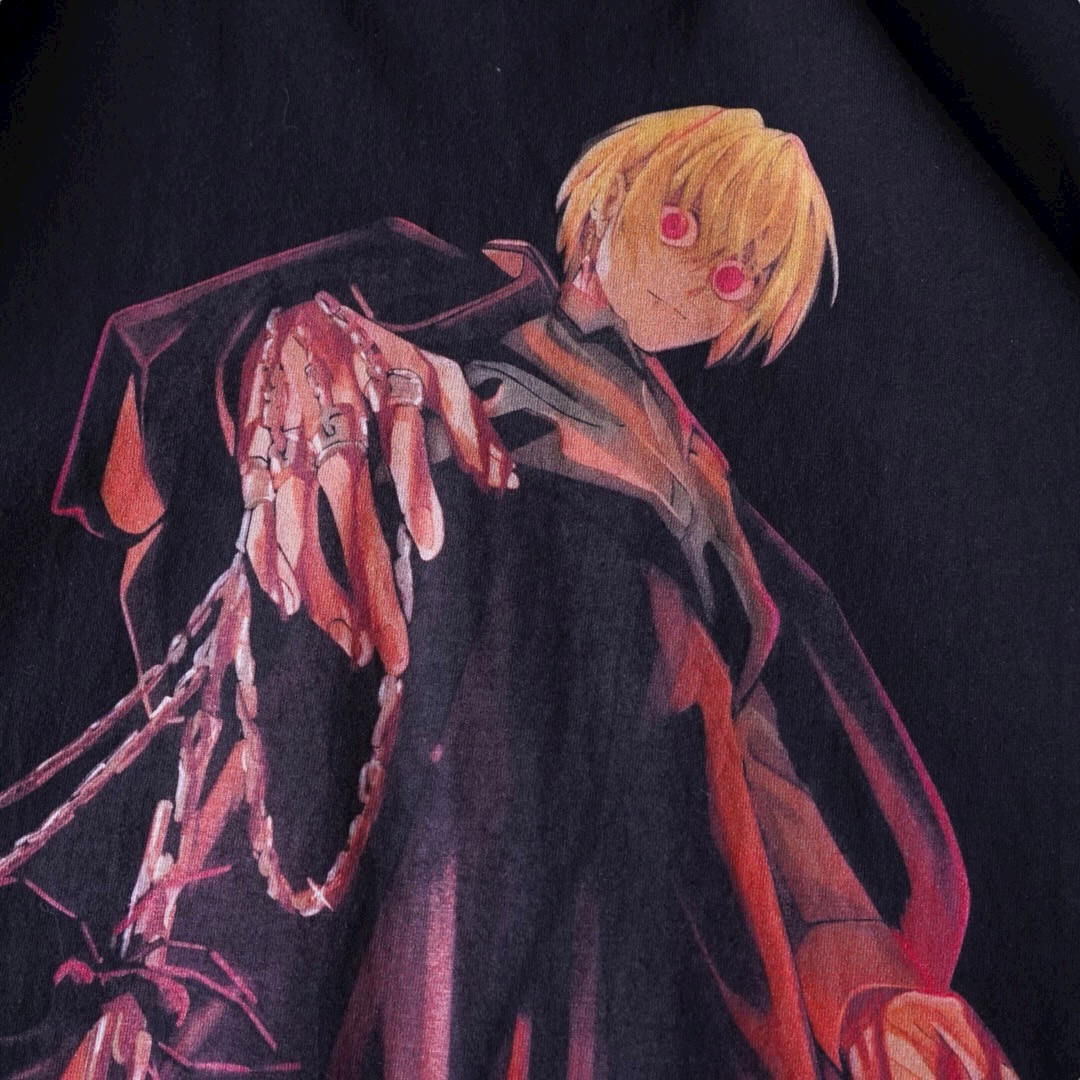 “緋の眼クラピカ / HUNTER×HUNTER” double side print tee