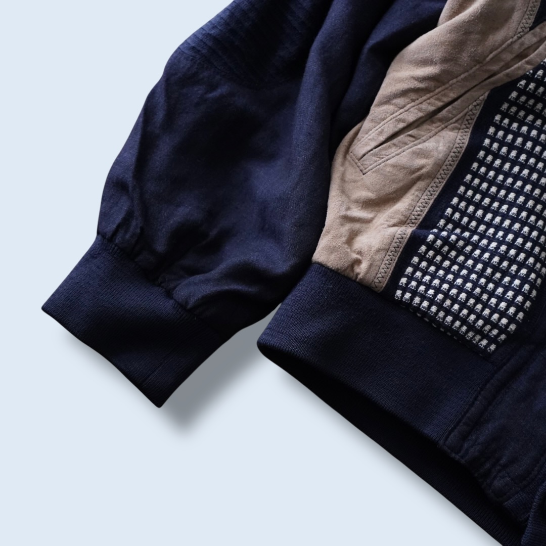 【送料無料】fake suede switching cardigan