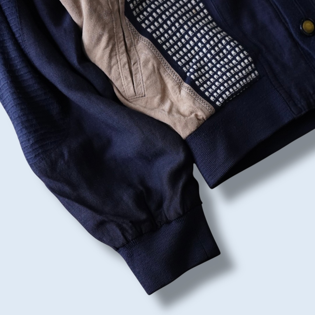 【送料無料】fake suede switching cardigan