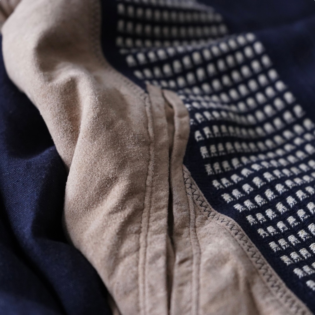 【送料無料】fake suede switching cardigan