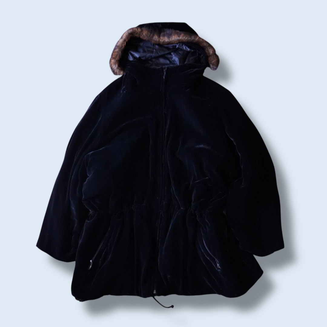 【RalphLauren】oversized velours mods coat