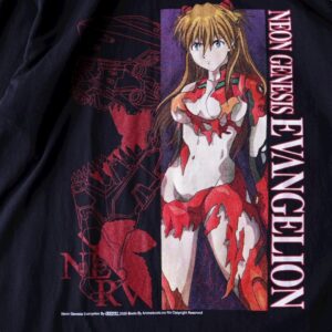 “エロズタボロアスカ / エヴァンゲリオン” print tee