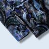 glossy paisley pattern velours tailored jacket