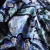 glossy paisley pattern velours tailored jacket