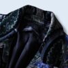 glossy paisley pattern velours tailored jacket