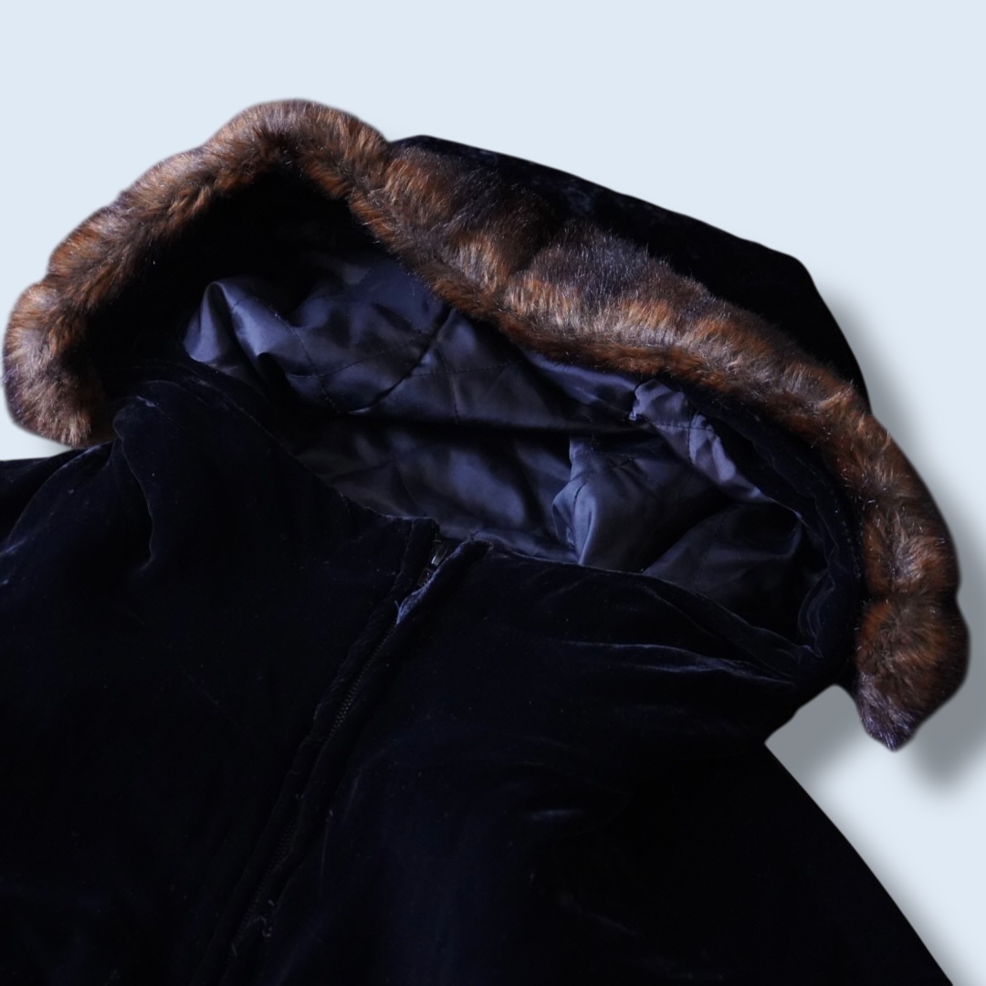 【RalphLauren】oversized velours mods coat