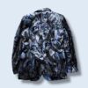 glossy paisley pattern velours tailored jacket