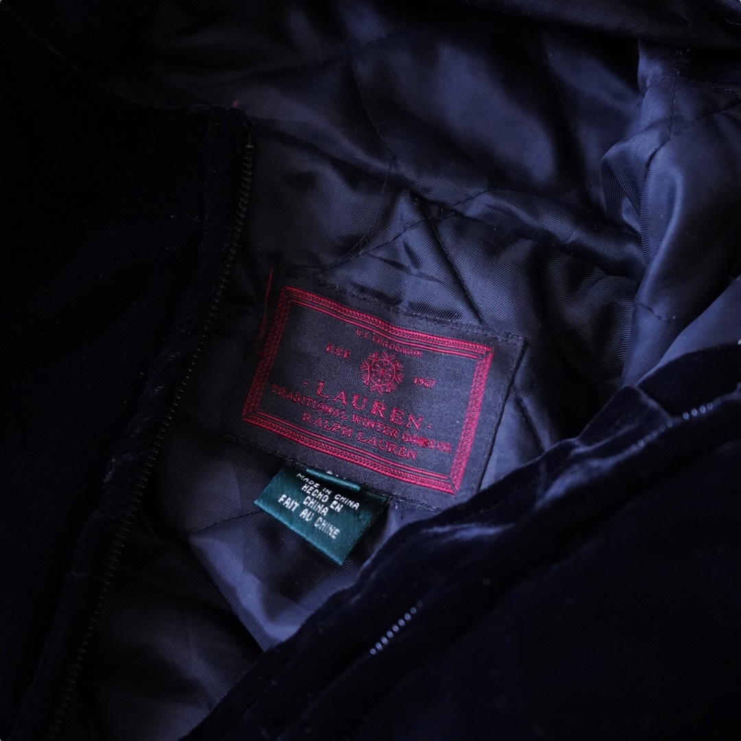 【RalphLauren】oversized velours mods coat