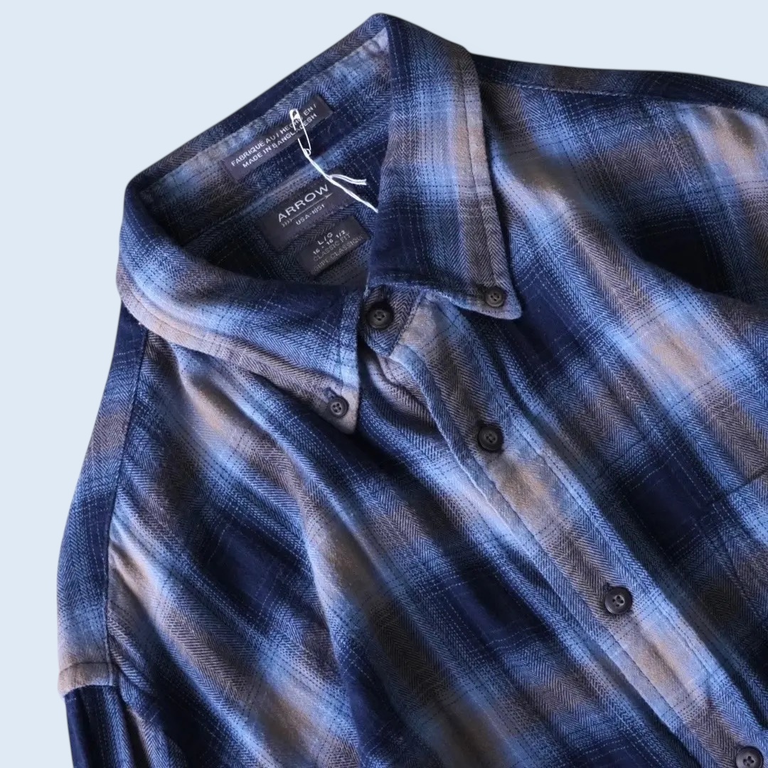 good color shadow check shirt