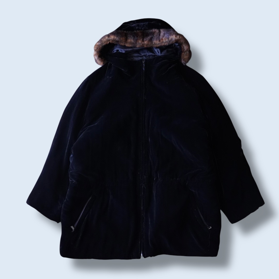 【RalphLauren】oversized velours mods coat