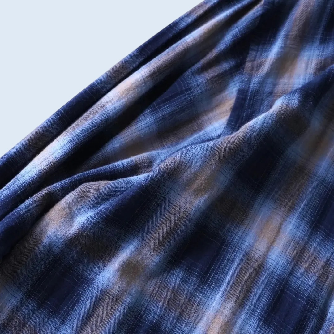 good color shadow check shirt