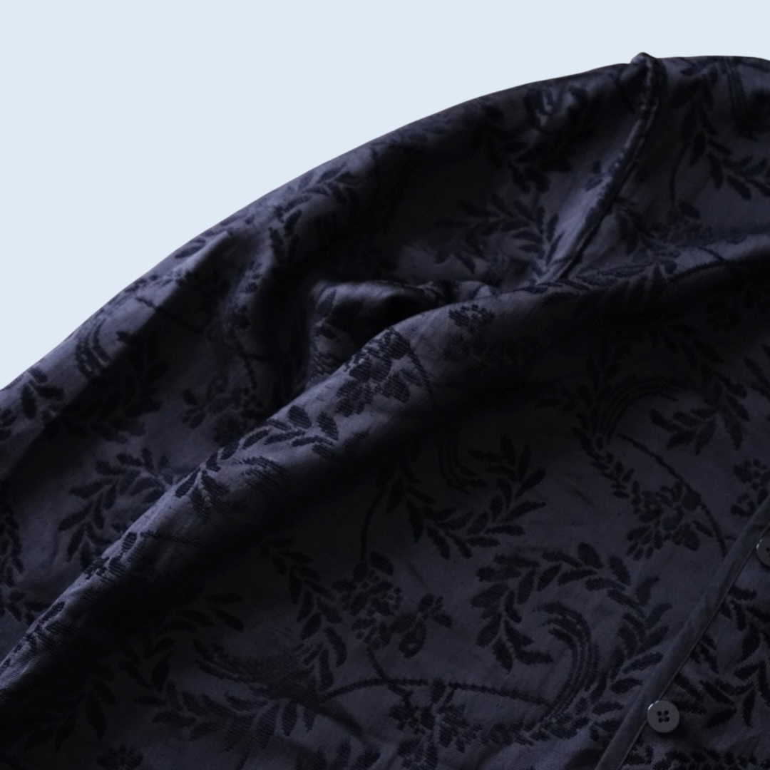【送料無料】black × red chenille & embroidery reversible jacket