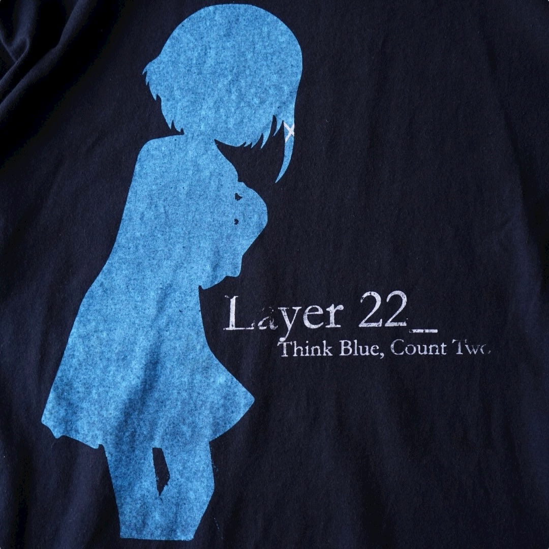 “シルエット玲音 / serial experiments lain” print tee