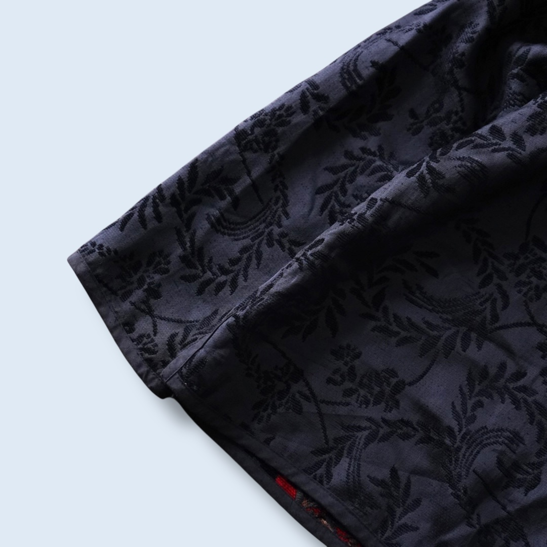 【送料無料】black × red chenille & embroidery reversible jacket