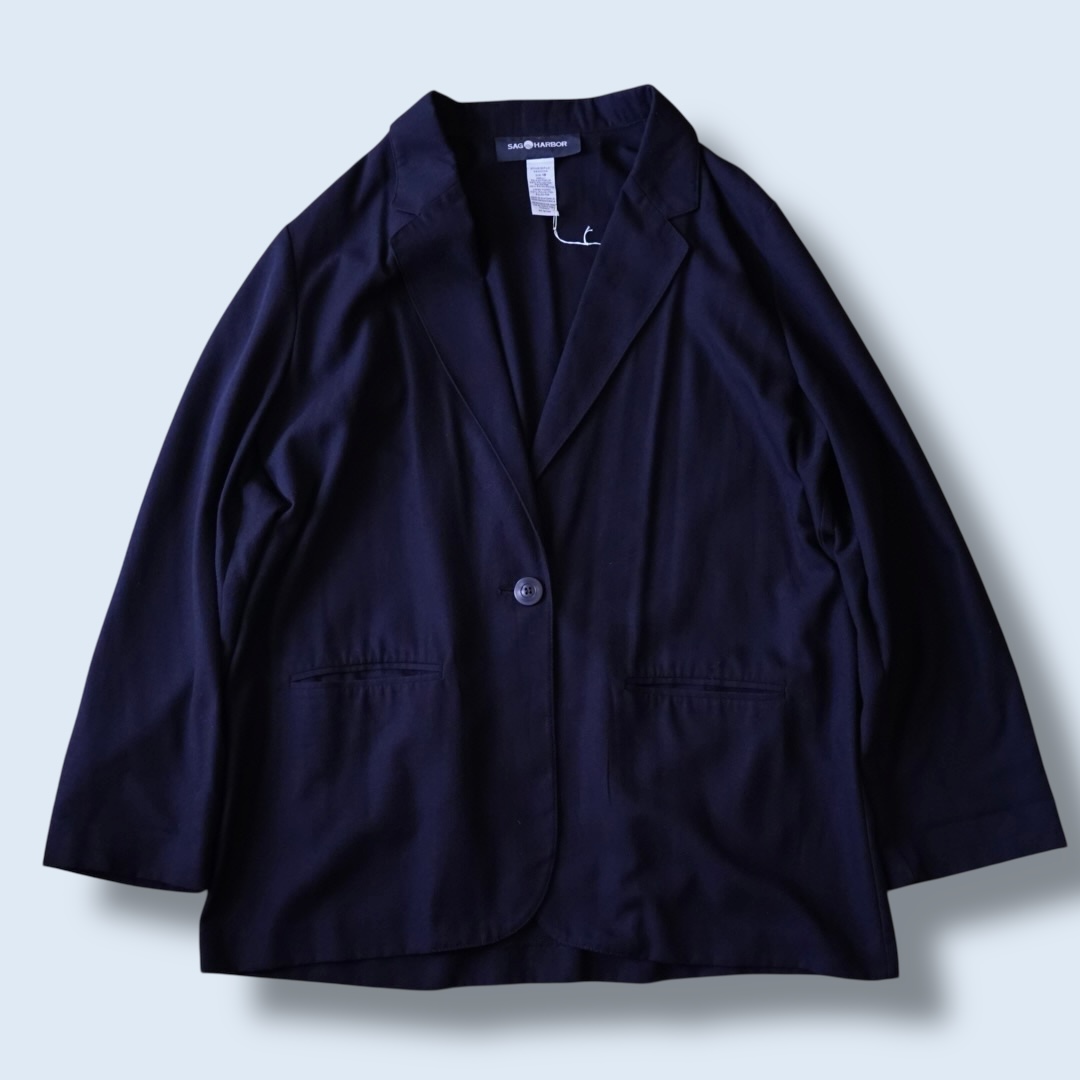 drape black easy tailoerd jacket