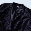 CHICO’S velours tiger stripe tailored jacket