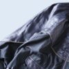 glossy silver switching blouson