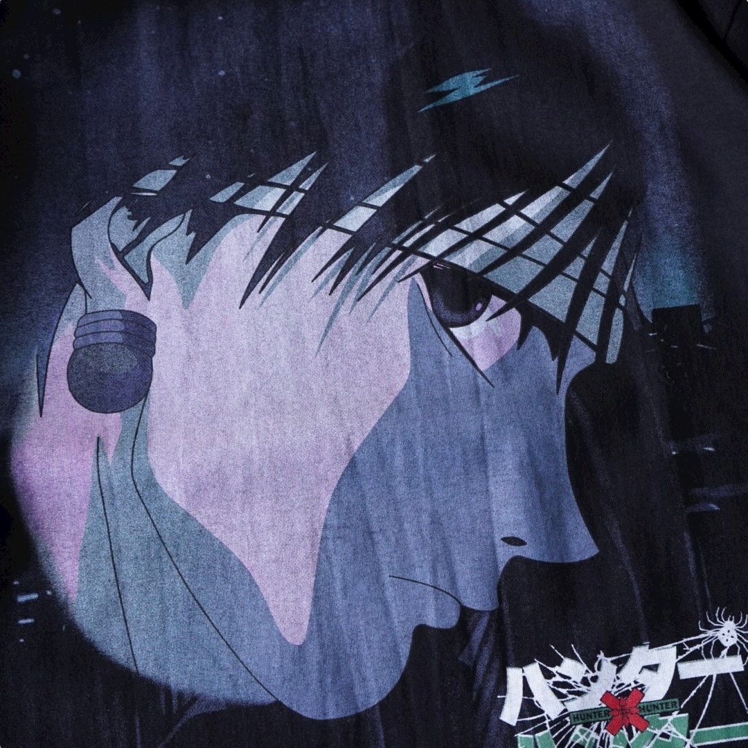 “クロロフェイスアップ / HUNTER×HUNTER” double side print tee