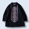 【BOB MACKIE】oversized embroidery design fake suede quilting jacket