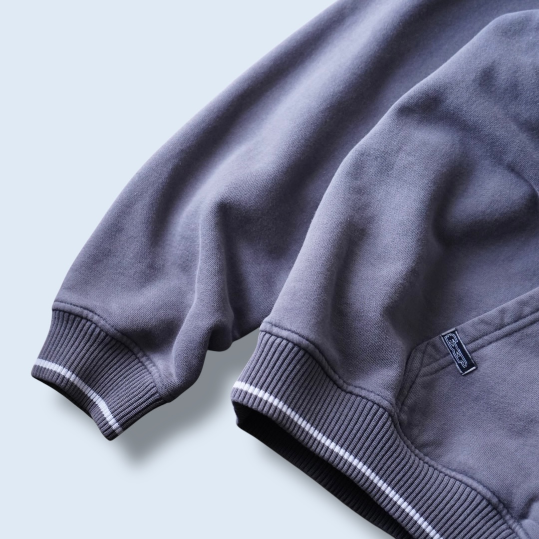 “Y2K” textile fade gray zip parka