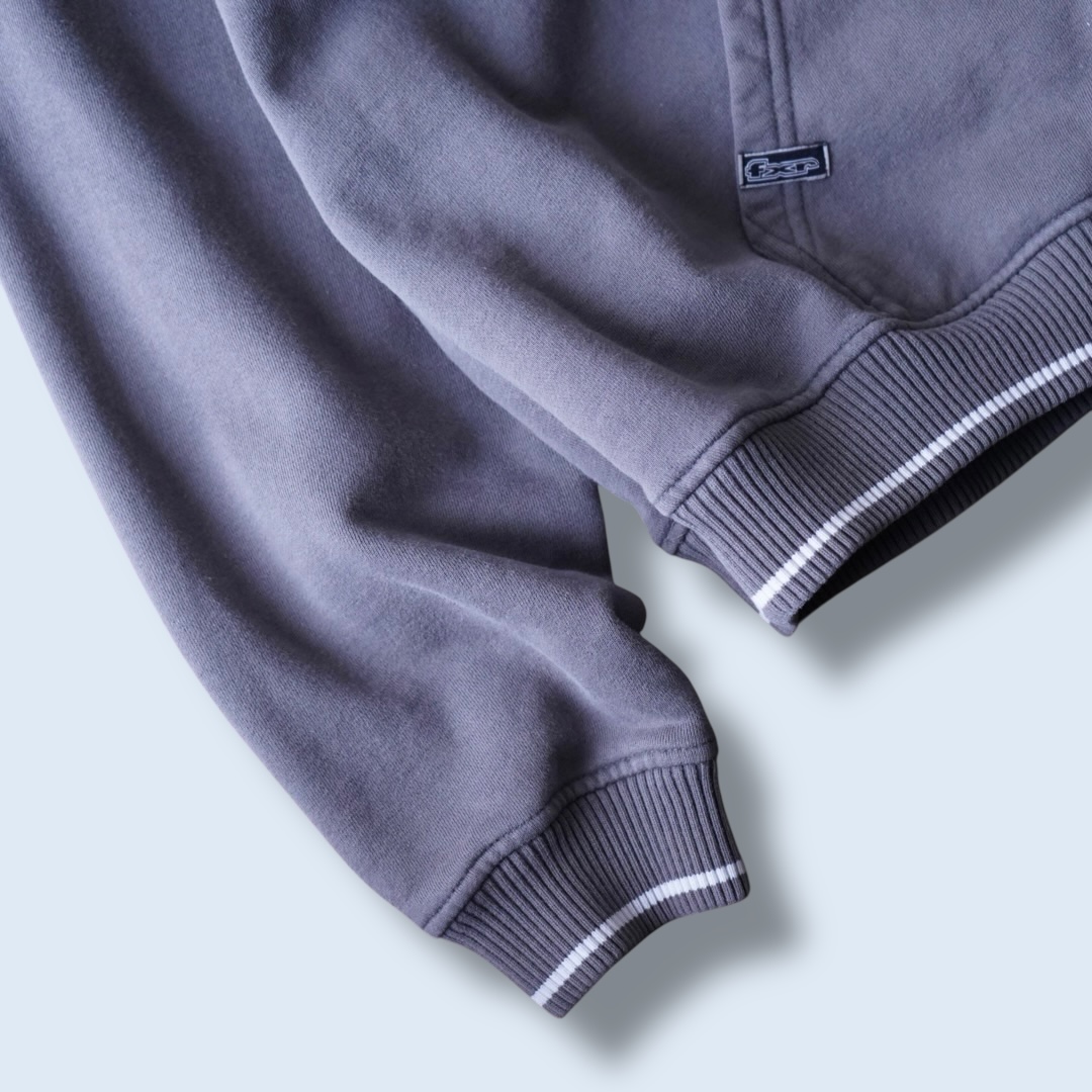 “Y2K” textile fade gray zip parka