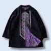 【BOB MACKIE】oversized embroidery design fake suede quilting jacket