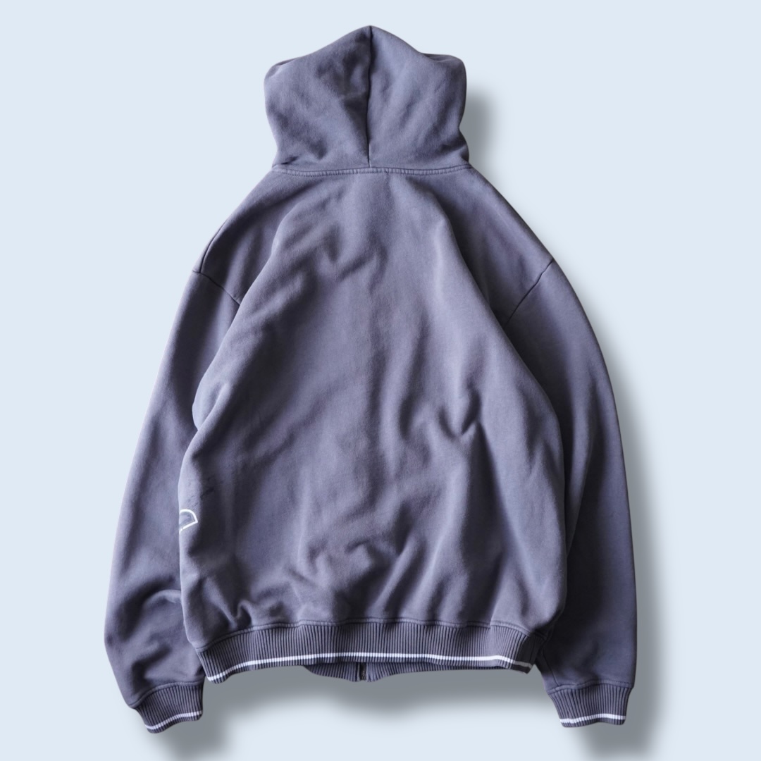 “Y2K” textile fade gray zip parka