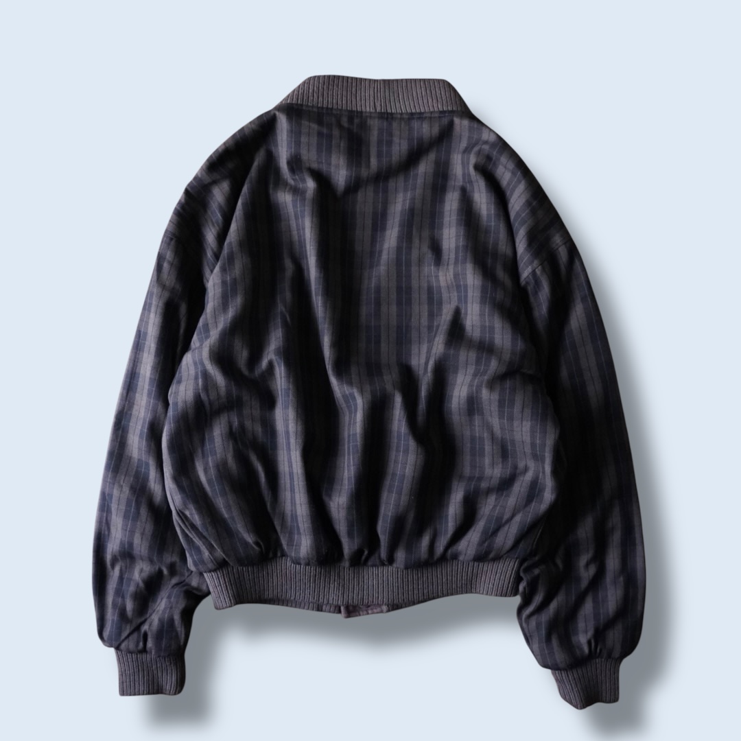 bitter check pattern × earth color reversible sweat cardigan