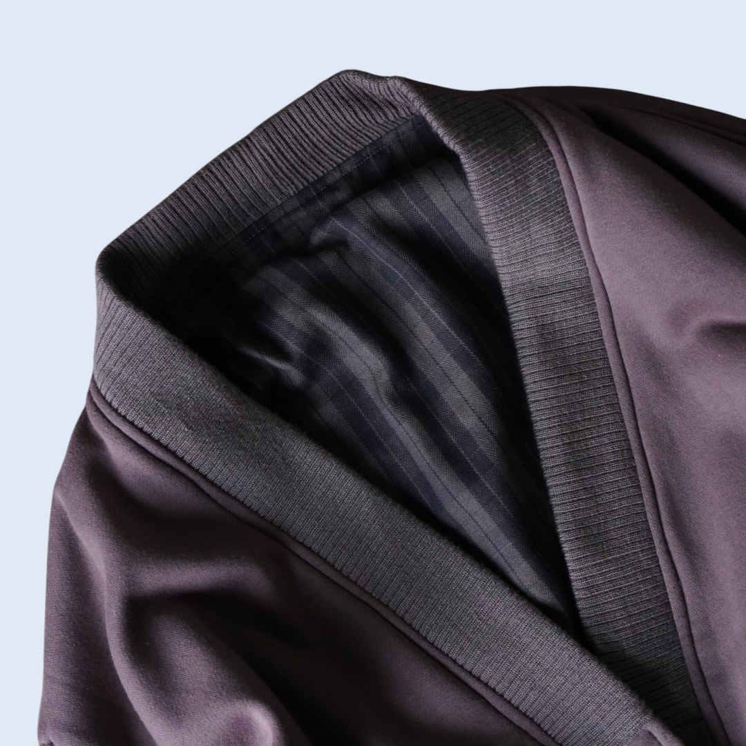 bitter check pattern × earth color reversible sweat cardigan