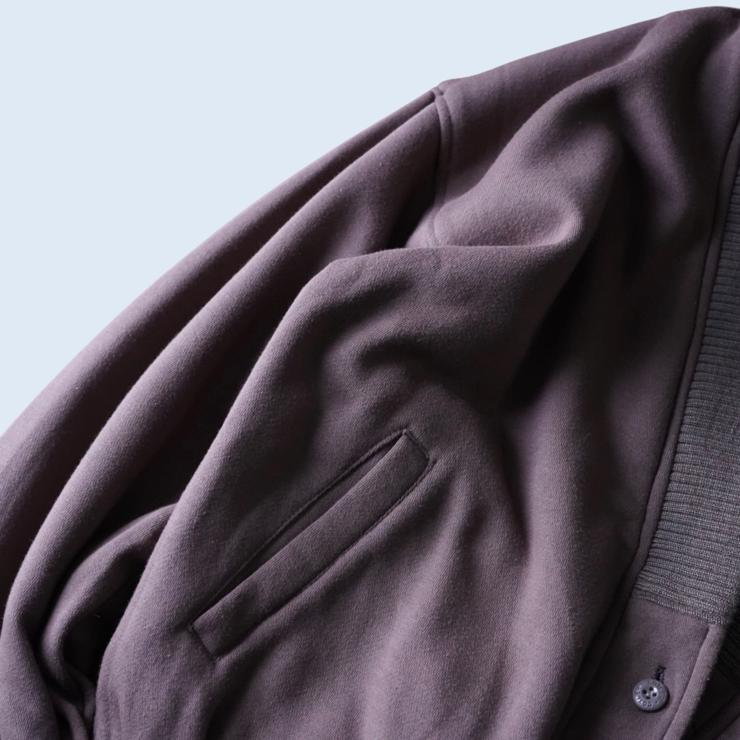 bitter check pattern × earth color reversible sweat cardigan