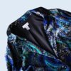 full graphic paisley pattern glossy easy tailoerd jacket