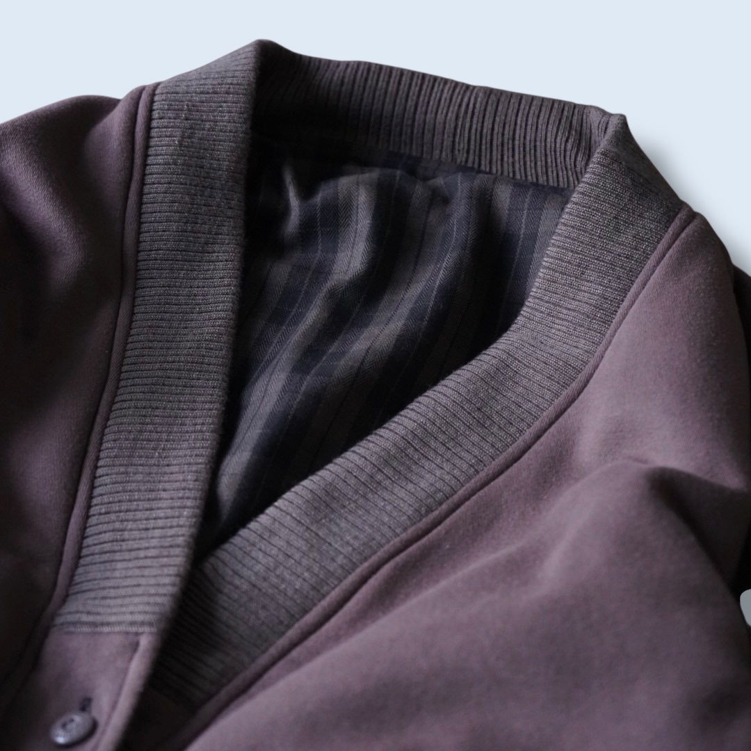 bitter check pattern × earth color reversible sweat cardigan