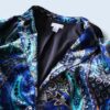 full graphic paisley pattern glossy easy tailoerd jacket