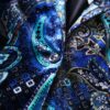 full graphic paisley pattern glossy easy tailoerd jacket