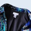 full graphic paisley pattern glossy easy tailoerd jacket