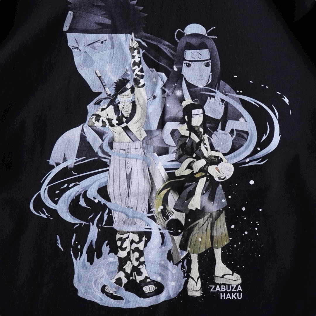 "再不斬×白 / NARUTO" print tee