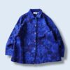 oversized 2XL blue × black elegant pattern jacket