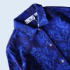 oversized 2XL blue × black elegant pattern jacket
