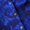 oversized 2XL blue × black elegant pattern jacket