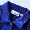 oversized 2XL blue × black elegant pattern jacket