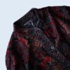 mode black × red pattern & embroidery design drape jacket
