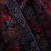 mode black × red pattern & embroidery design drape jacket