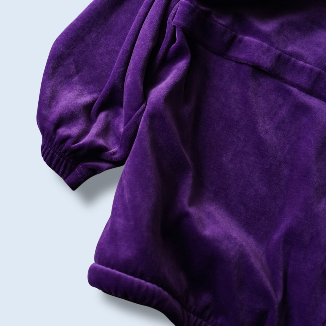 oversized purple velours track jacket