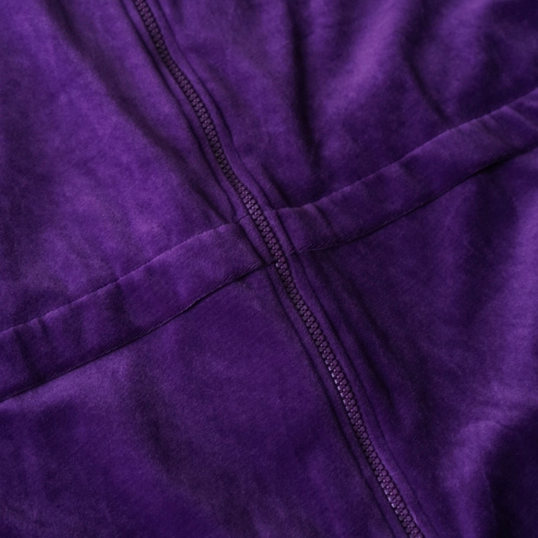 oversized purple velours track jacket