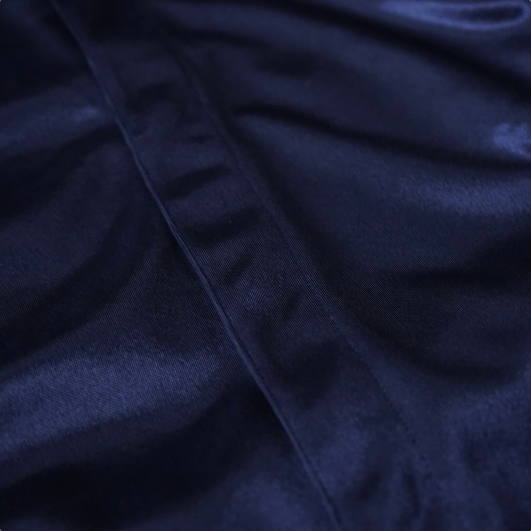【adidas】snap button design glossy blue black track jacket