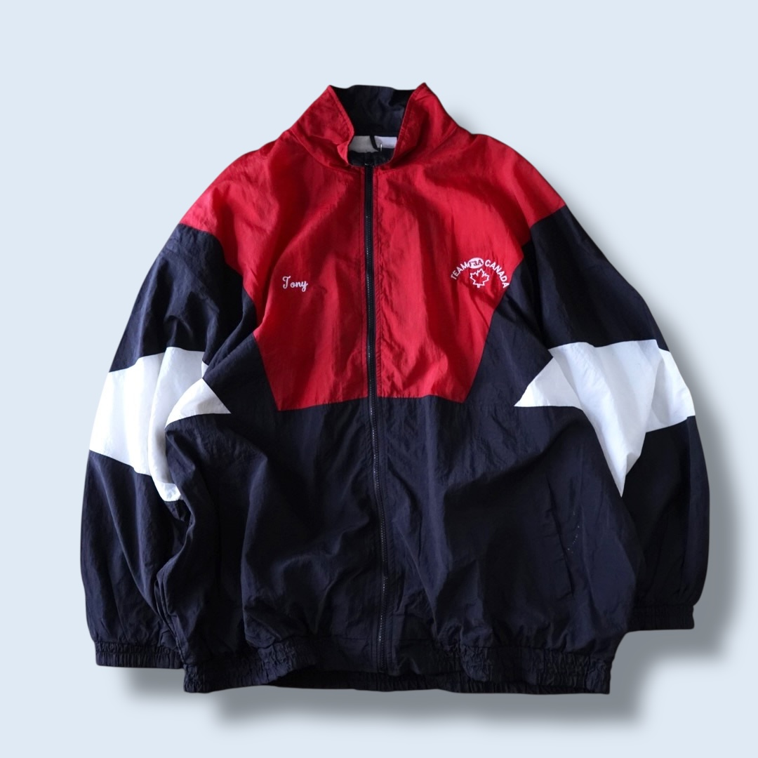 monster oversized switching nylon jacket