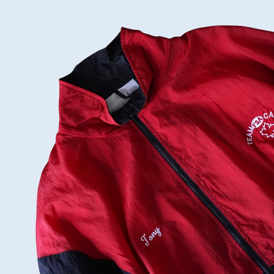 monster oversized switching nylon jacket
