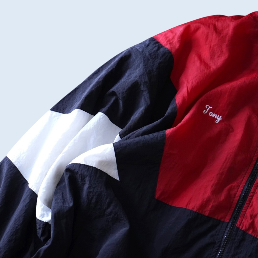 monster oversized switching nylon jacket