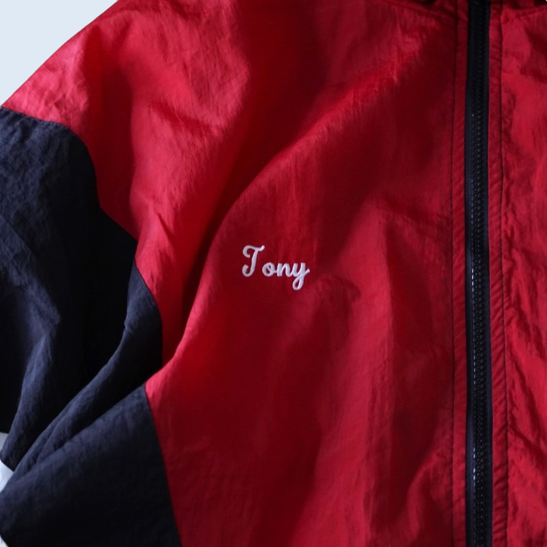 monster oversized switching nylon jacket