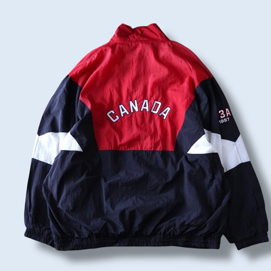 monster oversized switching nylon jacket